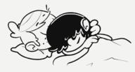 2016 bed character:lincoln_loud character:lucy_loud cuddling freckles hugging in_bed lucycoln pillow sleeping smiling // 643x345 // 59KB