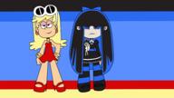 2016 artist:phil_el_mago character:leni_loud character:lucy_loud coloring cosplay doll panty_&_stocking parody simple_background transparent_background // 1920x1080 // 348KB
