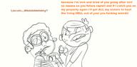 2017 abuse angry artist:tmntfan85 bleeding blood character:clyde_mcbride character:lincoln_loud dialogue fist frowning hurt looking_at_another shirt_pull sketch text // 1240x604 // 226KB