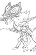 2016 artist:duskull character:luna_loud cosplay crossover noivern pokemon sketch wip // 402x601 // 32KB
