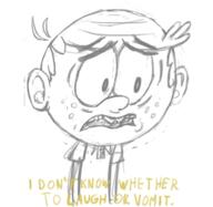 2016 artist:duskull character:lincoln_loud dialogue king_of_the_hill parody reaction_image sketch solo text // 400x389 // 74KB