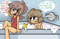 artist:puppyface bathtub blushing character:lacy_loud character:lemy_loud dialogue lifeguard ocs_only one_piece_swimsuit original_character parody redraw sin_kids swimsuit wet whistle // 740x491 // 63KB