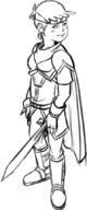 2017 alternate_outfit armor artist:hake cape character:luna_loud fire_emblem headband knight looking_at_viewer parody sketch smiling solo sword // 359x857 // 207KB