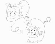 2016 alternate_hairstyle artist:큰네모 character:luan_loud hair_down looking_at_viewer open_mouth sketch smiling solo // 539x434 // 8.3KB