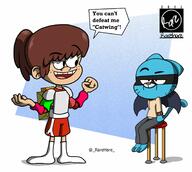 character:gumball_watterson character:lynn_loud crossover the_amazing_world_of_gumball // 1814x1623 // 451KB