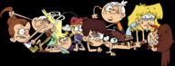 2016 black_eye character:lana_loud character:leni_loud character:lily_loud character:lincoln_loud character:lisa_loud character:lola_loud character:lori_loud character:luan_loud character:lucy_loud character:luna_loud character:lynn_loud fighting hair_pull hurt looking_at_viewer lying on_back on_knees torn_clothes transparent_background vector_art // 1280x484 // 324KB