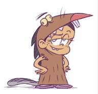 2016 animal_costume artist_request character:ronnie_anne_santiago cosplay hands_on_hips looking_at_viewer smiling solo the_angry_beavers // 413x395 // 72KB
