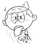 artist:dipper character:lincoln_loud licking looking_at_viewer // 365x430 // 66KB