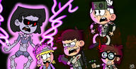 2019 angry artist:jake-zubrod character:lana_loud character:lincoln_loud character:lisa_loud character:lori_loud character:luna_loud cosplay ghostbusters group looking_at_another parody // 1280x654 // 184KB