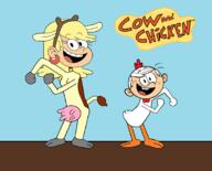 character:leni_loud character:lincoln_loud cosplay cow_and_chicken crossover parody // 2080x1684 // 506KB