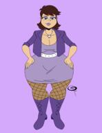 aged_up alternate_hairstyle artist:chillguydraws artist:frostbiteboi au:thicc_verse big_breasts character:luna_loud freckled_breasts hands_on_hips solo // 2550x3300 // 755KB