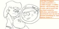 2017 artist:tmntfan85 character:lincoln_loud character:lori_loud comic comic:whats_love_anyway? half-closed_eyes hand_on_head looking_down loricoln sad sketch text unusual_pupils // 1223x604 // 261KB