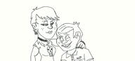 2017 arm_around_shoulder artist:tmntfan85 character:lincoln_loud character:luna_loud half-closed_eyes hand_on_shoulder looking_at_another looking_down looking_up lunacoln sketch smiling // 1223x555 // 125KB
