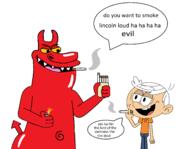 character:lincoln_loud character:the_red_guy cow_and_chicken crossover devil dialogue lucifer satan // 3216x2488 // 565KB