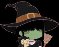 2016 artist:phee cat character:cliff character:lucy_loud halloween ohayou pigslut transparent_background witch witch_hat // 1116x893 // 292KB