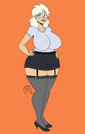 artist:chillguydraws au:thicc_verse big_breasts bra character:rachael_loud ocs_only original_character ritacoln solo thick_thighs underwear // 2100x3300 // 208KB