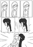2019 artist:deviantraccoon black_and_white character:gloom_loud character:lyle_loud comic dialogue glyle kiss lenicoln maggiecoln ocs_only original_character sin_kids text // 892x1261 // 205KB