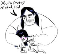 2016 artist:skeluigi character:lucy_loud character:nathan_explosion crossover dialogue metalocalypse text // 493x451 // 69KB