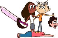 abuse character:connie_maheswaran character:lincoln_loud character:steven_universe conniecoln crossover steven_universe // 1475x979 // 271KB