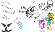 2016 artist:flockdraw artist:lordsquid character:haiku character:leni_loud character:ronnie_anne_santiago character:tabby dialogue group multiple_artists text tlhg // 800x480 // 92KB