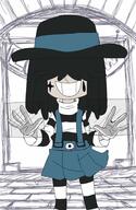 alternate_outfit artist:marcustine character:lucy_loud hat smiling solo // 1500x2300 // 417KB