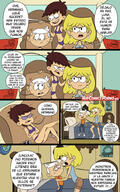 arms_crossed artist:monocromia bed bikini character:lincoln_loud character:lori_loud character:luna_loud comic loricoln lunacoln poster size_difference spanish swimsuit tagme // 1280x2048 // 544KB