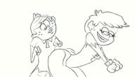 2017 artist:tmntfan85 ass_up bending_over character:lincoln_loud character:luna_loud erection_under_clothing fist half-closed_eyes hand_gesture looking_back looking_down lunacoln open_mouth panties sketch smiling underwear // 1004x576 // 191KB