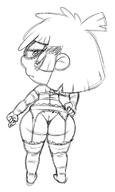 2017 artist:bunners ass character:lisa_loud lingerie looking_at_viewer looking_back rear_view solo tagme thick_thighs wide_hips // 449x751 // 146KB