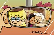 2023 aged_up artist:kyloroud95 character:lincoln_loud character:lori_loud character:ronnie_anne_santiago driving ronniecoln sleeping // 3600x2300 // 991KB