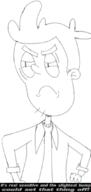 2017 artist:drawsshitart character:bobby_santiago frowning half-closed_eyes looking_to_the_side parody redraw sketch solo text // 507x1075 // 123KB