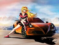 alternate_outfit artist_request car character:leni_loud eyes_closed solo tagme wavy_hair // 1200x924 // 566KB