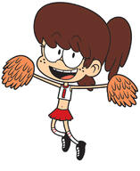 2016 alternate_outfit artist:떠돌이 character:lynn_loud cheerleader cheerleader_outfit jumping looking_at_viewer midriff open_mouth pom_poms raised_arms smiling solo westaboo_art // 558x684 // 144KB