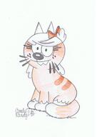 2021 animalization artist:candyrandy cat character:lincoln_loud character:linka_loud genderswap smiling solo // 1332x1880 // 373KB