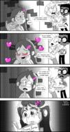 2016 artist:jumpjump background_character black_and_white character:clyde_mcbride character:cookie_qt character:lincoln_loud comic cookiecoln crying dialogue heart_broken heart_eyes text // 2400x4500 // 4.4MB