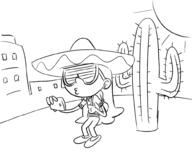 2019 artist:fake cactus character:lola_loud combrero hat mexico sun // 1000x800 // 208KB