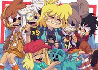 artist:marcustine blushing character:bobby_jr character:lacy_loud character:liby_loud character:lincoln_loud character:lizy_loud character:loan_loud character:lupa_loud holding_object original_character sin_kids smiling // 3000x2142 // 917KB
