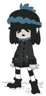 alternate_outfit artist:marcustine character:lucy_loud snow solo winter_clothes // 1281x2681 // 142KB
