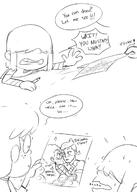 2016 artist:dipper blushing character:lucy_loud character:lynn_loud comic dialogue drawing fujoshi holding_object open_mouth pencil shocked sketch // 895x1250 // 346KB