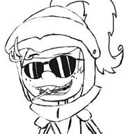2017 armor artist:duskull character:lincoln_loud cigarette king_of_the_hill open_mouth parody redraw smiling smoke smoking solo sunglasses // 398x428 // 72KB