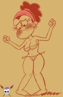2023 Artist:weavocracy bikini blushing character:principal_ramirez older_woman solo swimsuit thick_thighs wide_hips // 831x1275 // 253KB