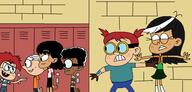 2023 aged_up artist:syfyman2xxx character:clyde_mcbride character:lincoln_loud character:stella_zhau character:zach_gurdle group school // 1428x684 // 70KB