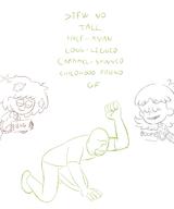 2019 amphibia anon artist:adullperson character:anne_boonchuy character:anonymous character:stella_zhau commission crossover sign sketch text // 1500x1800 // 417KB