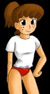 2017 alternate_outfit artist:kazecloud character:lynn_loud gym_clothes hand_on_hip looking_at_viewer smiling solo sports_panties sportswear transparent_background // 412x772 // 204KB