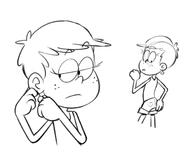 2016 artist:dipper character:luna_loud clothes_swap hand_on_ass looking_back looking_down rear_view sketch solo // 670x570 // 104KB