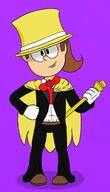 2016 aged_down artist:vinnietwotoes cane cape character:luan_loud fanfiction:nothing_up_my_sleeve magician solo top_hat // 853x1491 // 185KB