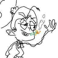 2017 artist_request character:luan_loud half-closed_eyes sketch smiling smoke smoking solo weed // 420x420 // 26KB