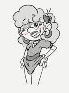 2016 artist:caencer black_and_white character:lincoln_loud crossdressing solo // 507x678 // 127KB