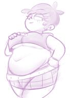 2016 artist_request belly character:luna_loud fat half-closed_eyes looking_to_the_side solo // 1024x1440 // 568.2KB