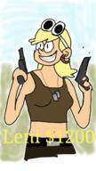 2016 artist_request character:leni_loud gun military soldier solo tank_top text // 720x1280 // 641KB