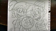 artist:jake-zubrod artist_self-insert character:lincoln_loud character:lynn_loud looking_at_viewer sketch smiling // 1023x576 // 75.6KB